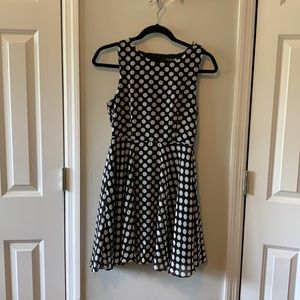 Black and white polka dot dress